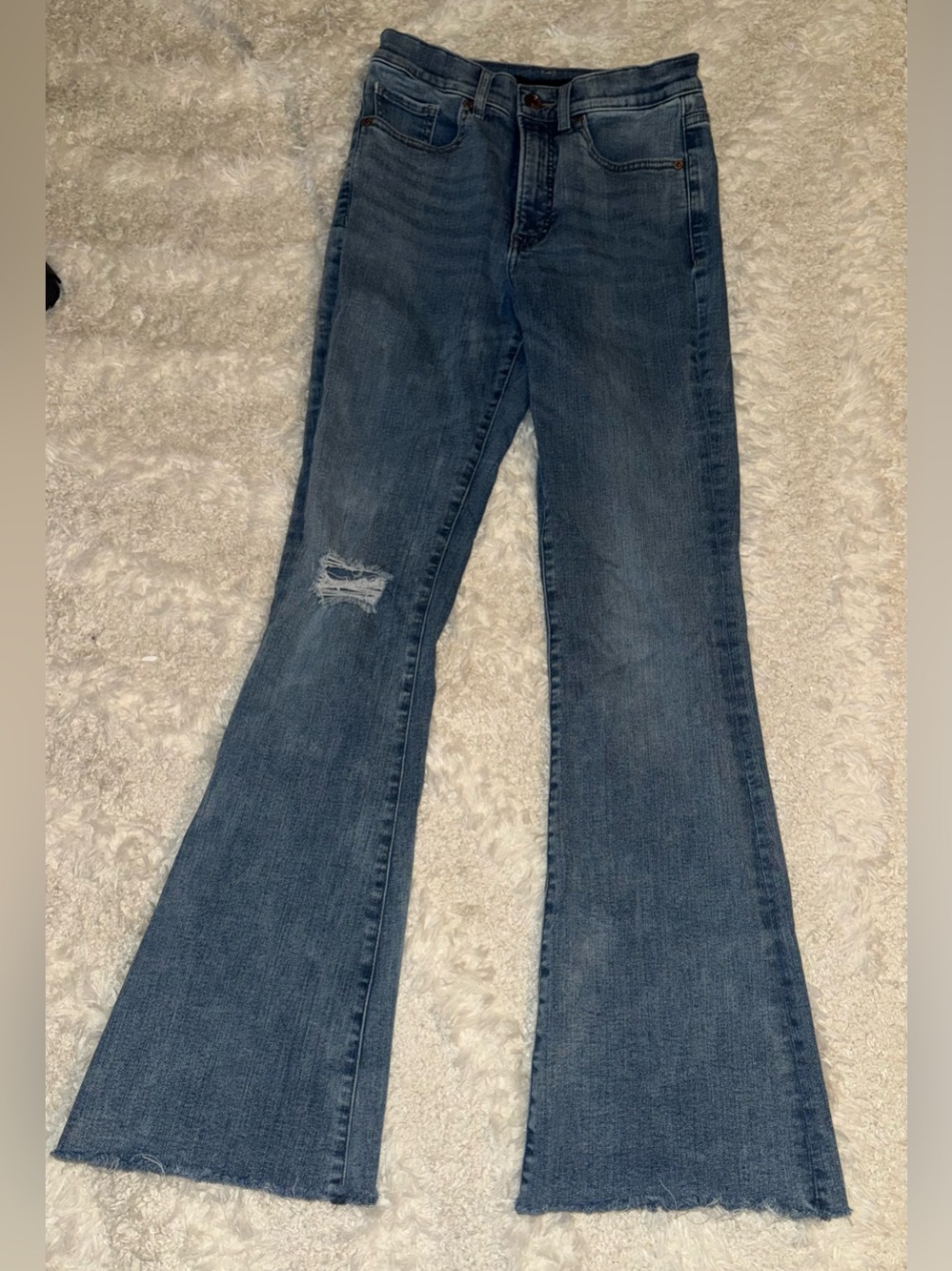 Express Women's Medium Blue Flare Jeans